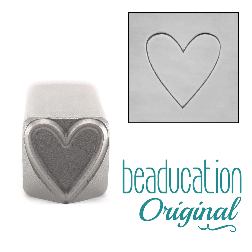 Metal Stamping Tools Heart Metal Design Stamp, 11mm - Beaducation Original